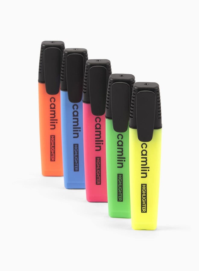 Camlin Highlighter Pen 5 Shades, Multicolor - Image 1