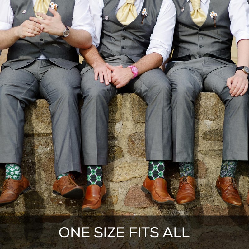 Man of Men St Patricks Day Socks - Irish Socks For Men - Cool Green Socks For Him, Colorful Socks Gift For Men - Image 2