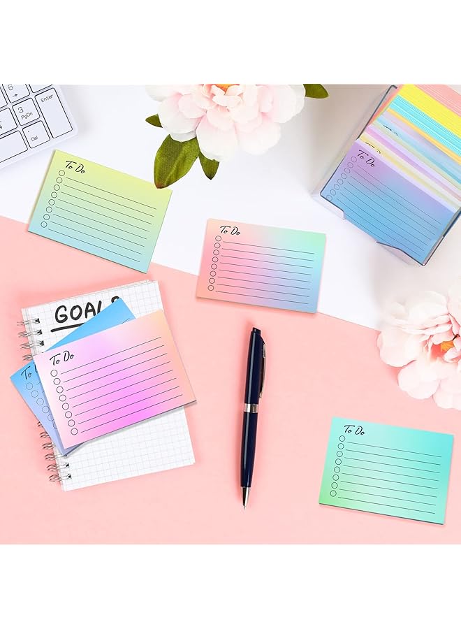 إيروريكس 9 قطع من ملاحظات قائمة المهام اللاصقة بألوان متنوعة، ملاحظات لاصقة مبطنة، وسادات ملاحظات لاصقة ذاتية اللصق، مذكرات قائمة المهام للتذكير بالمخطط والدراسة والمكتب المنزلي واللوازم المدرسية، 3 × 4 بوصات، ألوان متدرجة - Image 4
