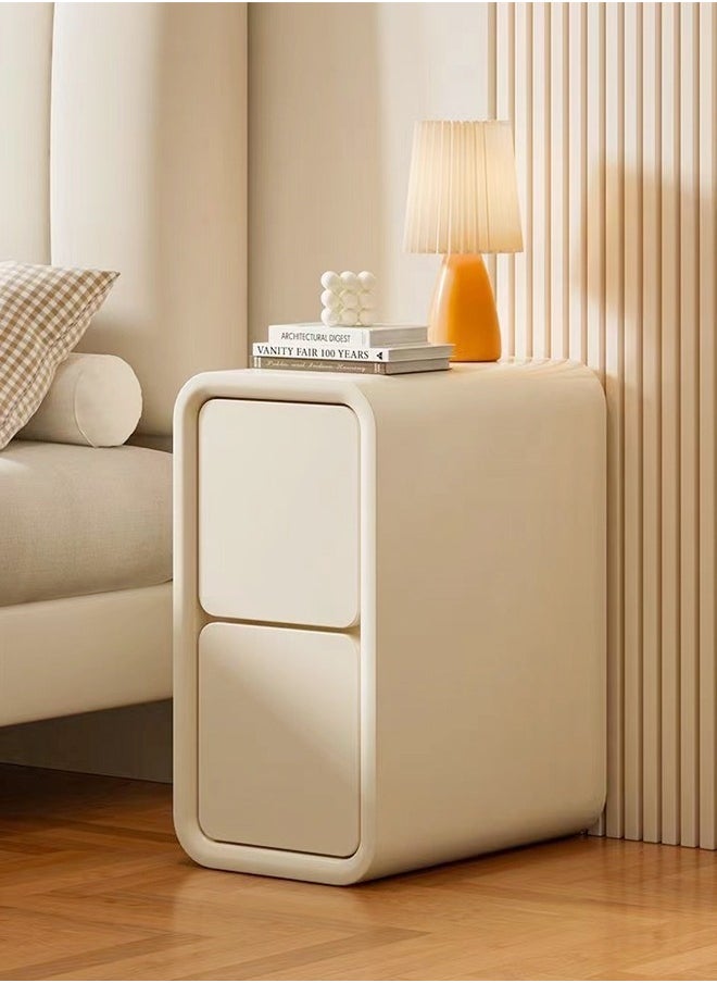 C&C Home 1-Piece Modern Design Narrow Nightstand for Bedroom Slim Bed End Table with Storage Drawers Bedside Storage Cabinet for Living Room Office 30 x 39 x 47 cm (Fully Assembled)  - Image 1