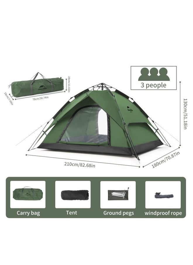 Automatic Tent For 3-4 People | Camping Tent | Dome Shape | Size: 3-Person | Uv Protection, Waterproof, Easy Setup | Color - Forest Green - pzsku/ZA8AF6DEBCD39CFB84D40Z/45/_/1724759521/01aa964f-dcb5-4871-a25b-a26d199f569b