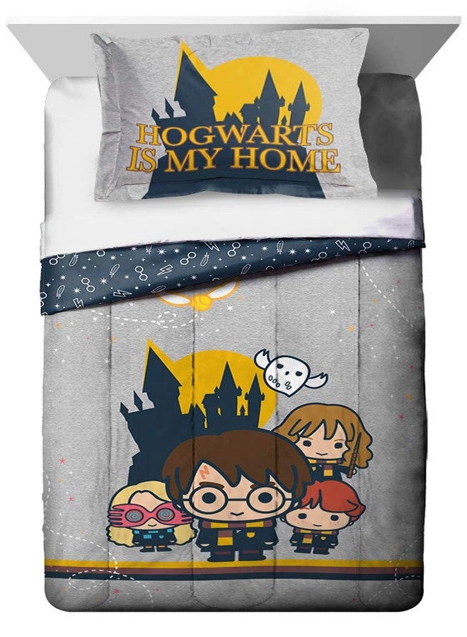 Jay Franco Harry Potter Twin Comforter Set, Gray - Image 1