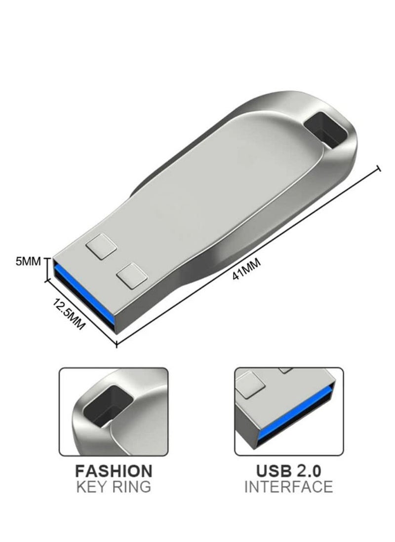 Generic 2TB Metal USB Flash Drive High Speed for Laptop, PC, Car and Other Devices Metal Pen Drive Waterproof Mini Disk Memory with Keyhole (Silver)  - Image 3