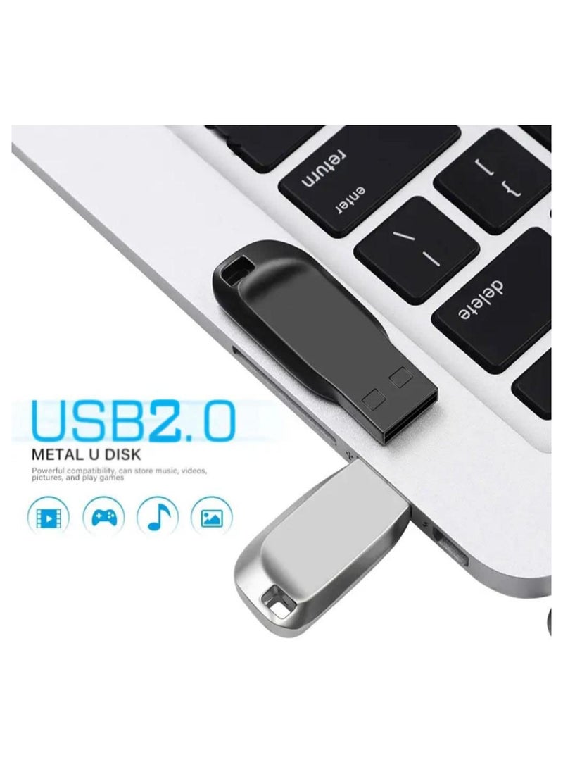 Generic 2TB Metal USB Flash Drive High Speed for Laptop, PC, Car and Other Devices Metal Pen Drive Waterproof Mini Disk Memory with Keyhole (Silver)  - Image 2