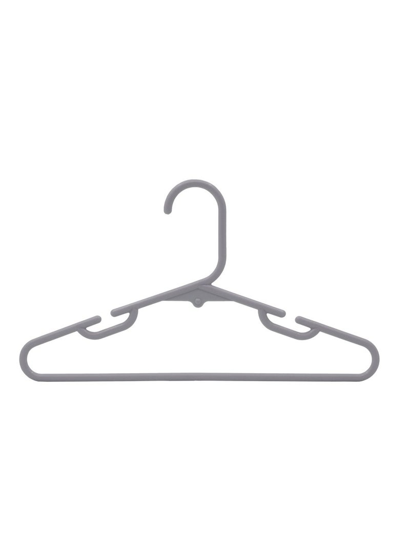 Pan Home علاقة ملابس بلاستيك 10 قطع من إيسنشيال كيدز 29.5x16.5 سم - رمادي