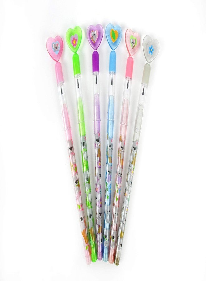 TINYMILLS 24 Pcs Koala Multi Point Stackable Push Pencil Assortment with Eraser for Koala Birthday Koala Party Favor Prize Carnival Goodie Bag Stuffers Classroom Rewards Pinata Fillers - Image 2