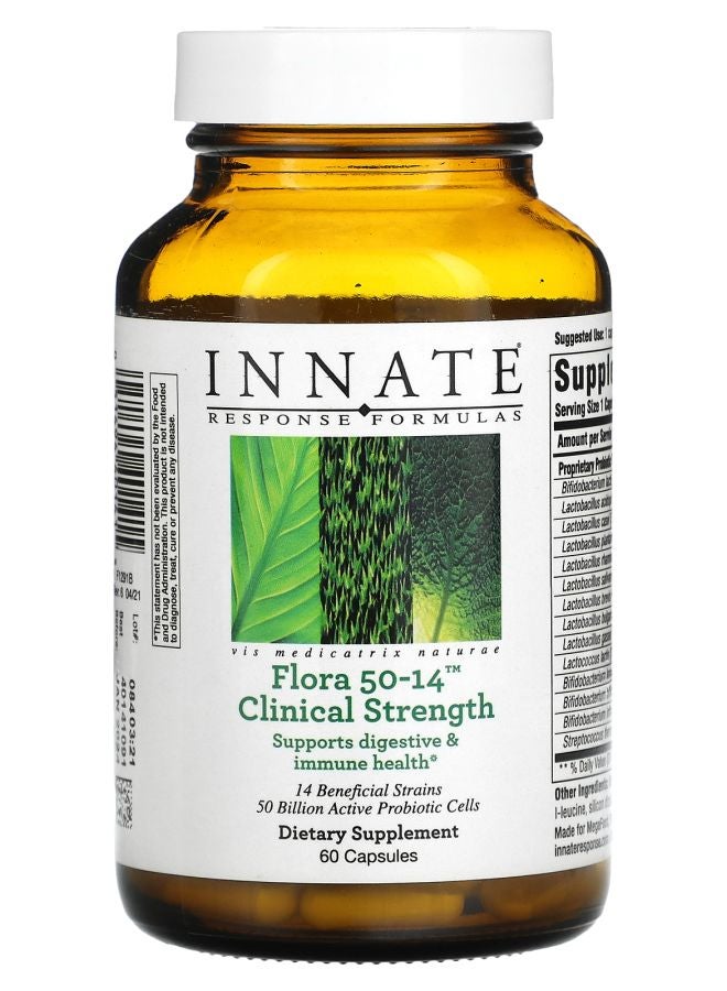 Innate Response Formulas Flora 50-14 Clinical Strength 60 Capsules - Image 1