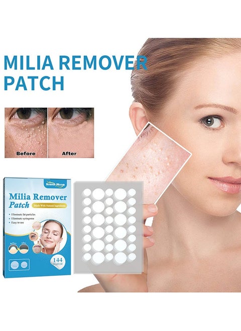 144 PCS Milia Remover Patch Made With Natural Ingredients Fat Particle Patch for Removing Subcutaneous Lumps On The Face Oil Particle Flat Grain Sweat Tube Repair Patch