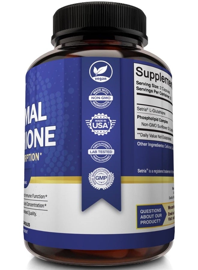 NutriFlair Liposomal Glutathione Setria® 700mg - 60 Vegetable Capsules - Image 5
