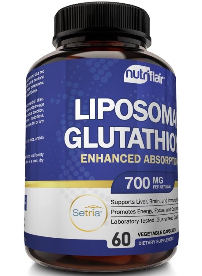NutriFlair Liposomal Glutathione Setria® 700mg - 60 Vegetable Capsules | Best Price KSA
