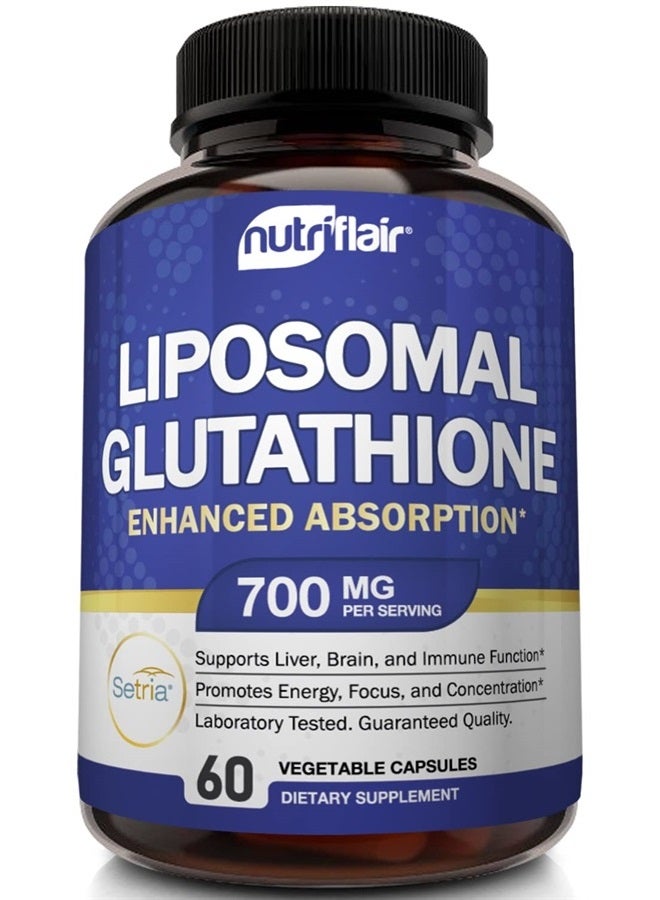 NutriFlair Liposomal Glutathione Setria® 700mg - 60 Vegetable Capsules - Image 3