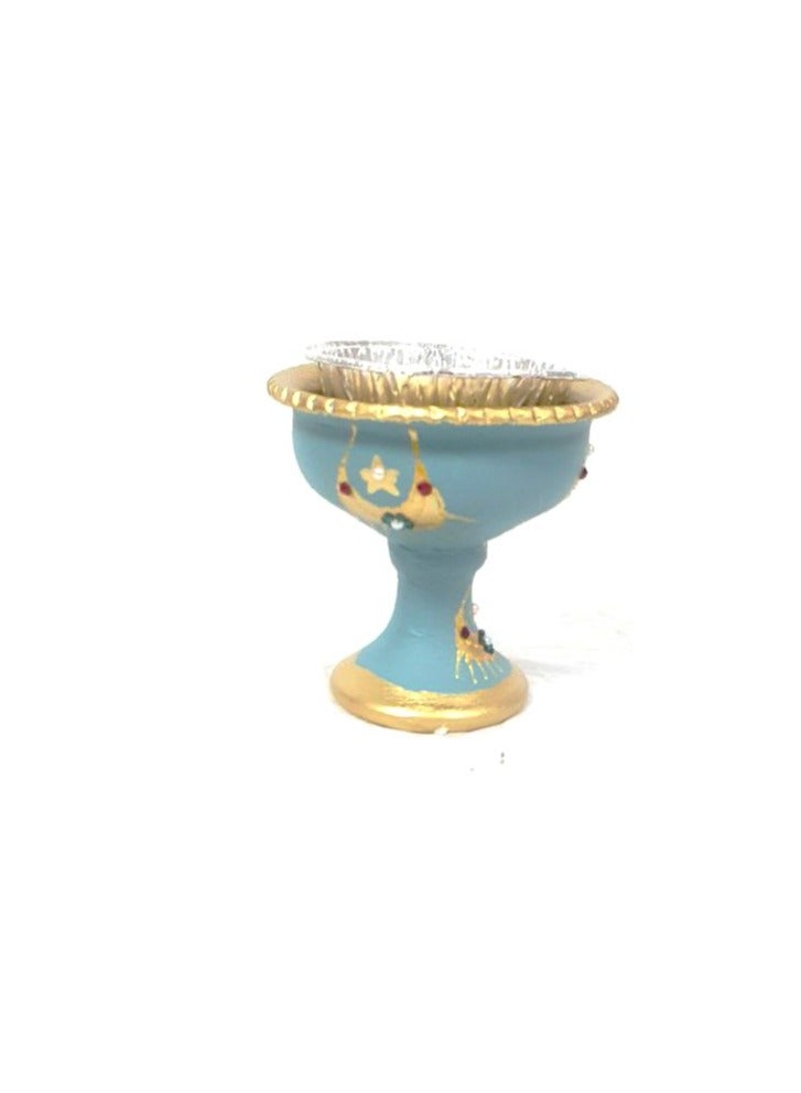 الجواهر مبخرة  تراثي حجم وسط لون ازرق - Image 4