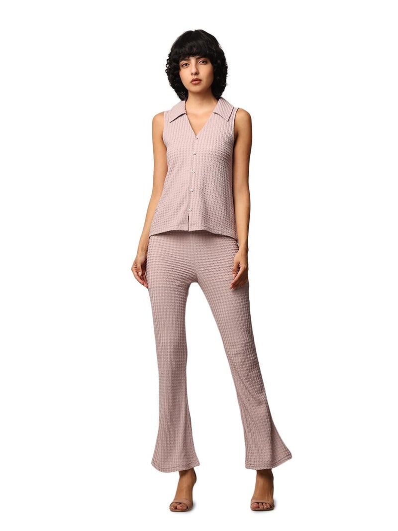 ONLY Women Textured Regular Fit Casual Lavender Vest Top - Image 3