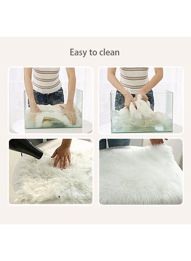 KLNAMAEAAN Modern Fluffy Long Pile Area Rug Non-Slip, Super Soft Decor Contemporary Carpet 120*180 Cm  - Image 5