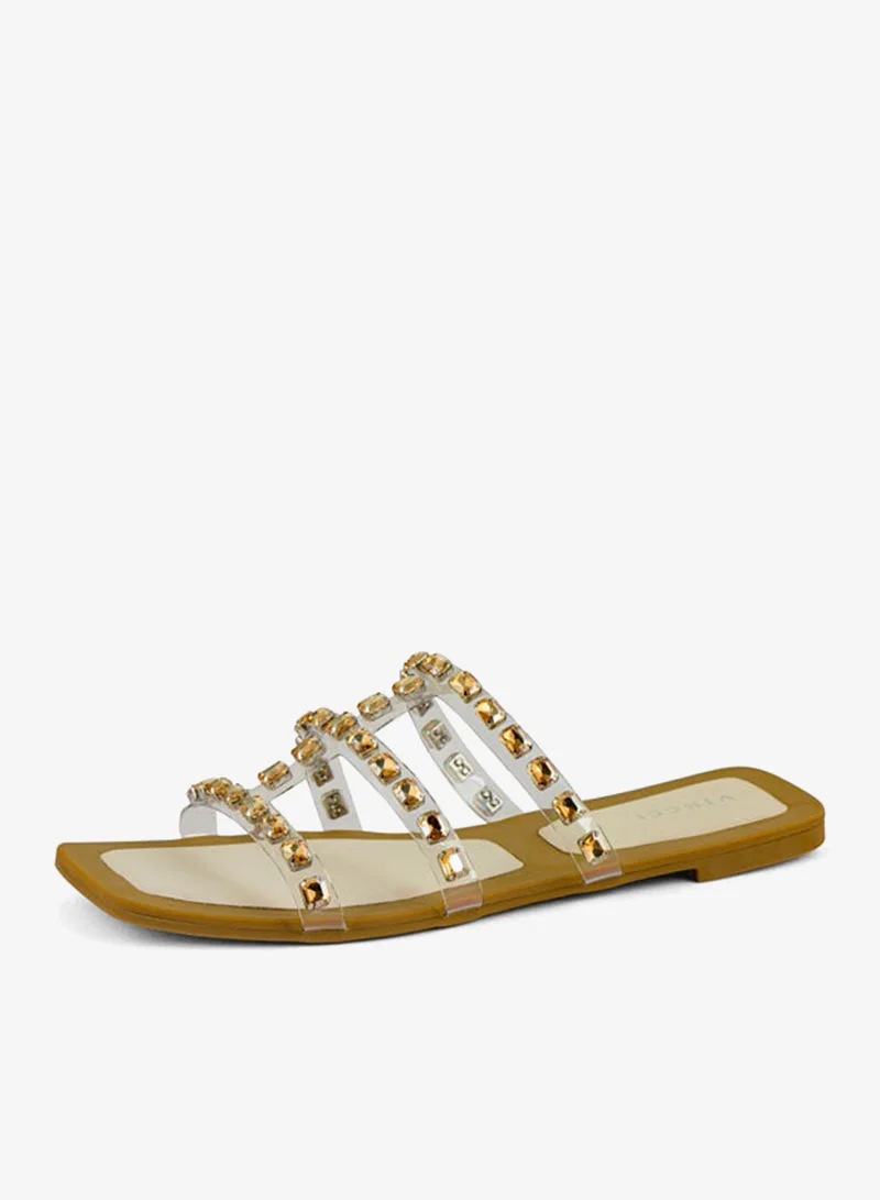 فينتشي صنادل مسطحة متعددة الأحزمة للنساء