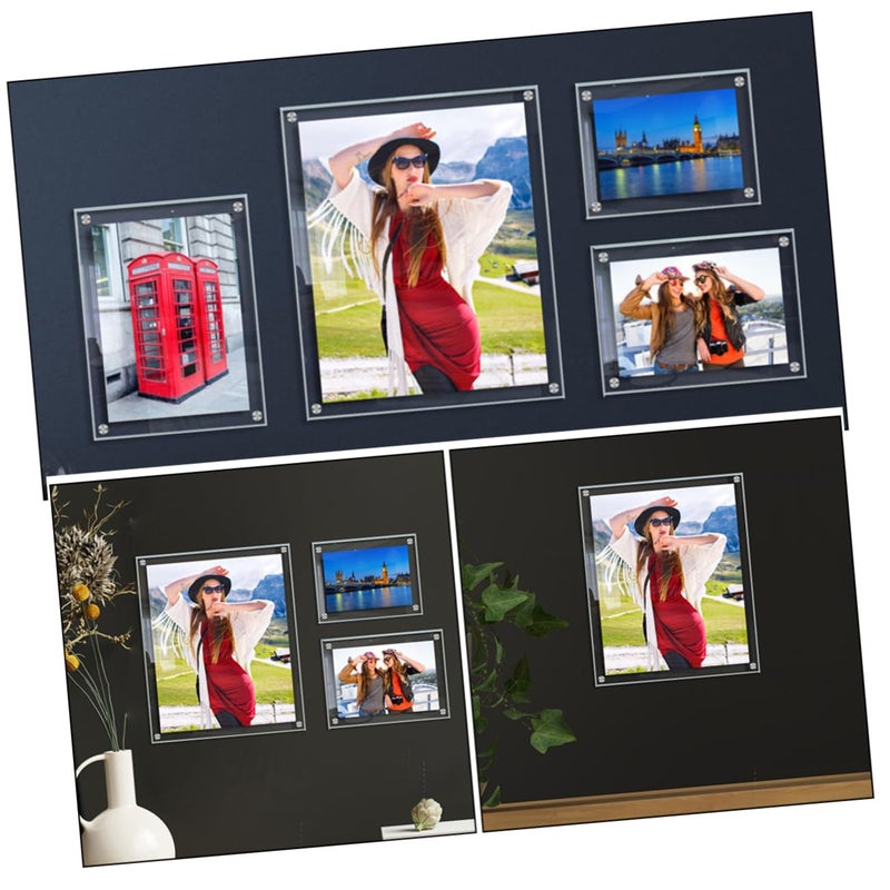 Acrylic Picture Frame Wall Display Holder 20.80X15.70X1.00CM For Photos Artwork Living Room Bedroom Decor - Image 3