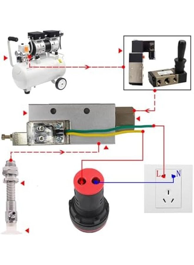 CV 25HSCK أجزاء مولد شفاط الفراغ مع كاتم الصوت ومفتاح الضغط السلبي PC 4mm - Image 4