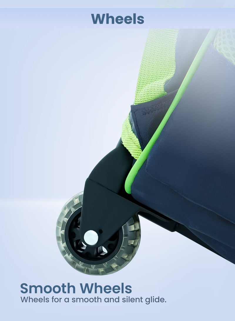 بارا جون طقم حقيبة مدرسية 3 في 1 متعدد الاستخدامات: حقيبة ظهر بعجلات، صندوق غداء، ومقلمة - Image 4