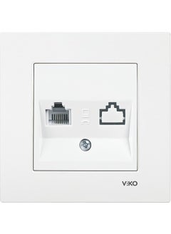 Viko Karre Numeris Telephone Socket (RJ11) Framed White 