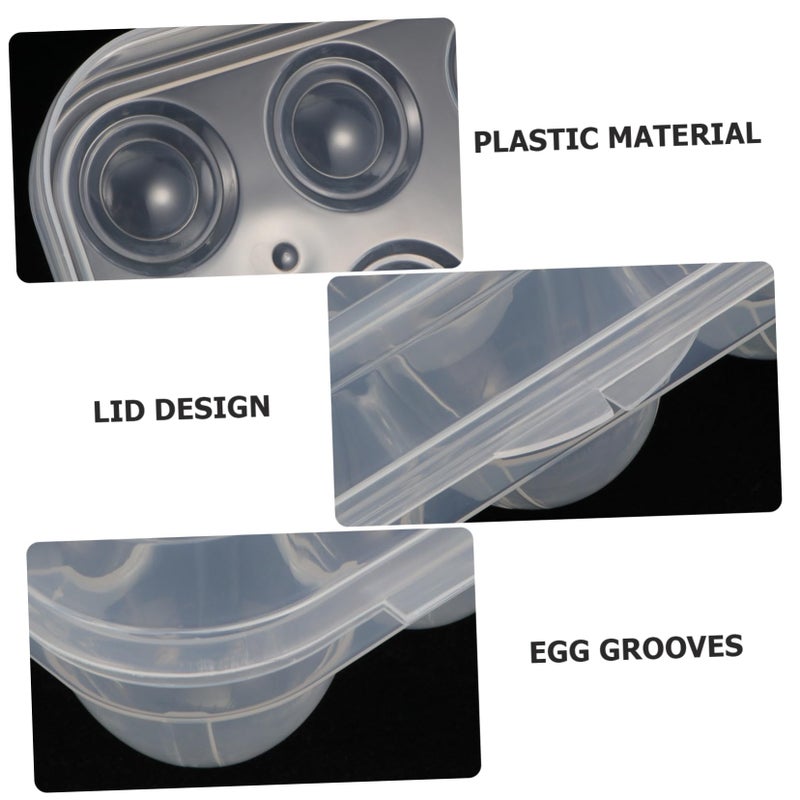 2 Pcs Egg Holder Tray With Lid Rolling Storage Box For Refrigerator Stackable - Image 5