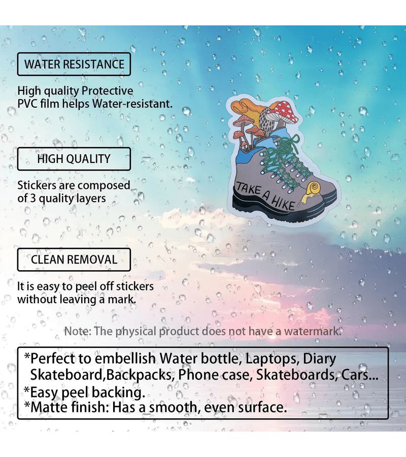 PVC Stickers for Water Bottles Laptop Adorable Humorous Decals Various - Image 3