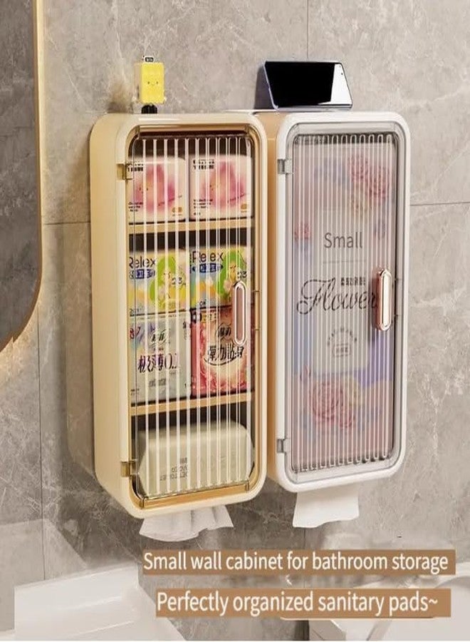 NISHIV Plastic Bathroom Storage Organizer with Transparent Window & Waterproof Lid Multi-Compartment Container for Tissues Toiletries 3-Tier Space-Saving Polished Finish for Home & Bathroom 1 Pcs - Image 3