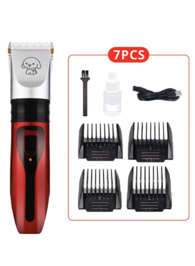 مجموعة أدوات العناية بالحيوانات الأليفة، ماكينة حلاقة لاسلكية قابلة لإعادة الشحن للكلاب، ماكينة حلاقة كهربائية منخفضة الضوضاء للكلاب - Image 1