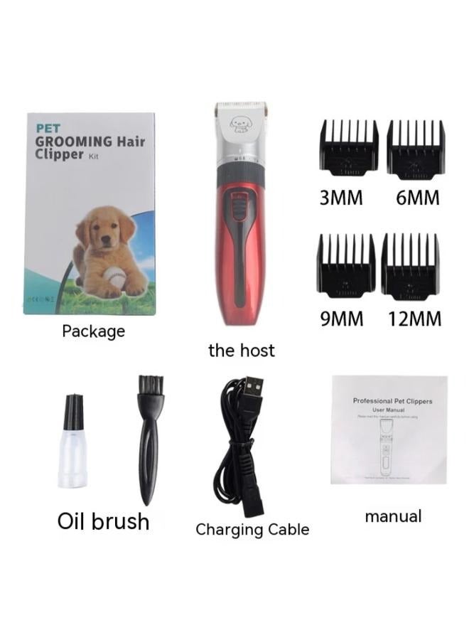 مجموعة أدوات العناية بالحيوانات الأليفة، ماكينة حلاقة لاسلكية قابلة لإعادة الشحن للكلاب، ماكينة حلاقة كهربائية منخفضة الضوضاء للكلاب - Image 2