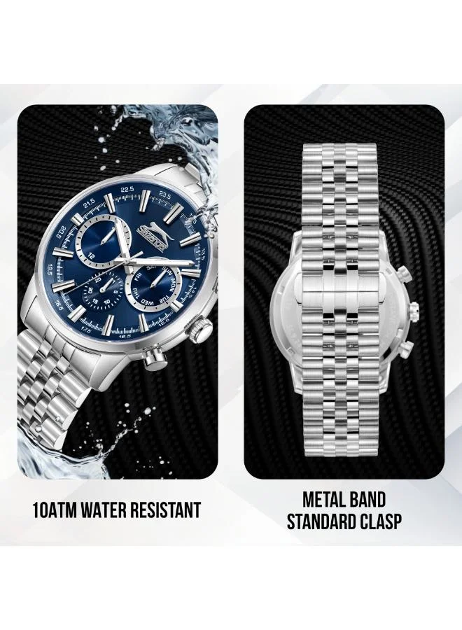 Slazenger  Men's Metal Multi Function Watch SL.9.2453.2.03 - 43 mm for Men | Best Price UAE