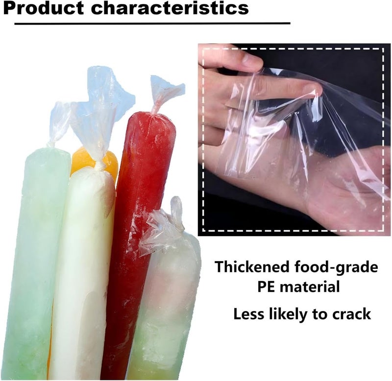 Eitonbu business pack 3”x12” Ice Popsicle Mold Bags mexican Style bolis/bags to make Vikingos/marcianos/Bolis de Hielo/charamuscas/Hielitos (100) - Image 3