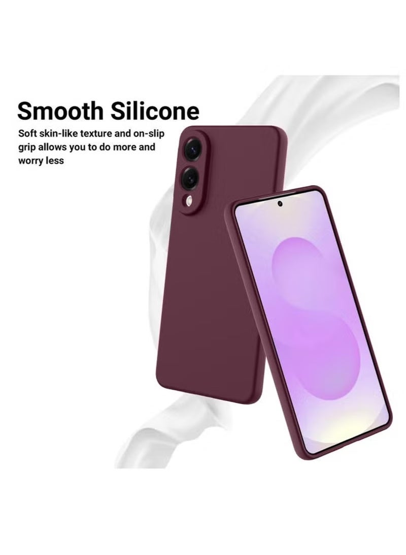 BORTONY Samsung Galaxy S25 Edge Case Cover Liquid Silicone Case Camera Lens Protection Phone Cover For Samsung Galaxy S25 Edge 6.7-inch 2025 - Image 4