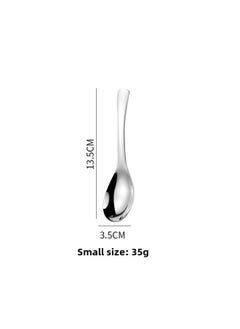 Mingyi Stainless Steel Household Spoon Cute Children Creative Spoon Restaurant Special Short Handle Soup Palace Spoon-Color:304 Small Court Spoon