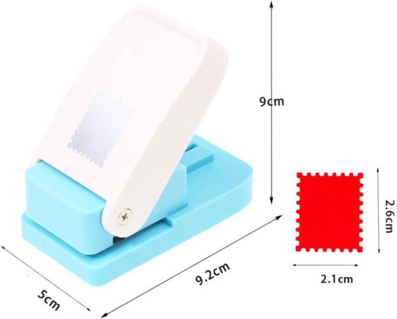 Kids Postage Stamp Border Paper Punch 3.6x2x3.5in, Lightweight Lever Action for DIY Scrapbooking Projects Accessory - Image 5