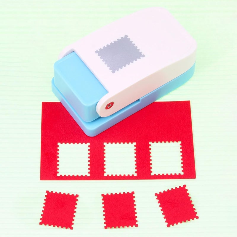 Kids Postage Stamp Border Paper Punch 3.6x2x3.5in, Lightweight Lever Action for DIY Scrapbooking Projects Accessory - Image 3
