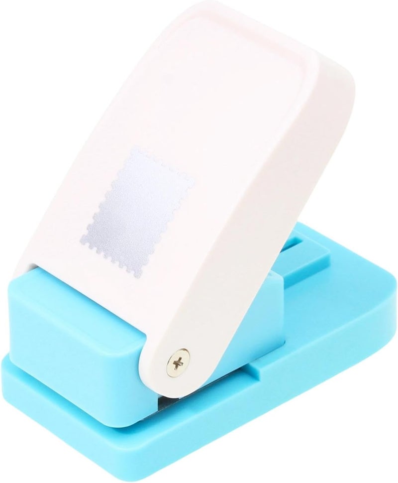 Kids Postage Stamp Border Paper Punch 3.6x2x3.5in, Lightweight Lever Action for DIY Scrapbooking Projects Accessory - Image 2