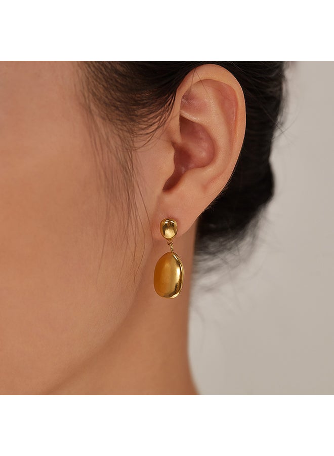 Fashionable Light Luxury Design Earrings Stainless Steel Gold-Plated Geometric Simple High-End Women'S Earrings - Image 3
