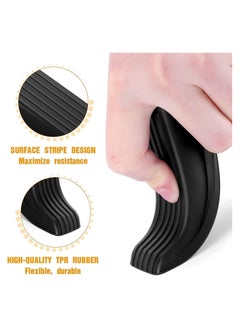 sokany 4 Packs Door Stoppers, Large Rubber Door Stoppers Wedge with Multi Surface Design, Door Stoppers for Bottom, Prevent the Lock-Outs, Floor Sturdy Stackable Door Stop (Black)  - Image 3