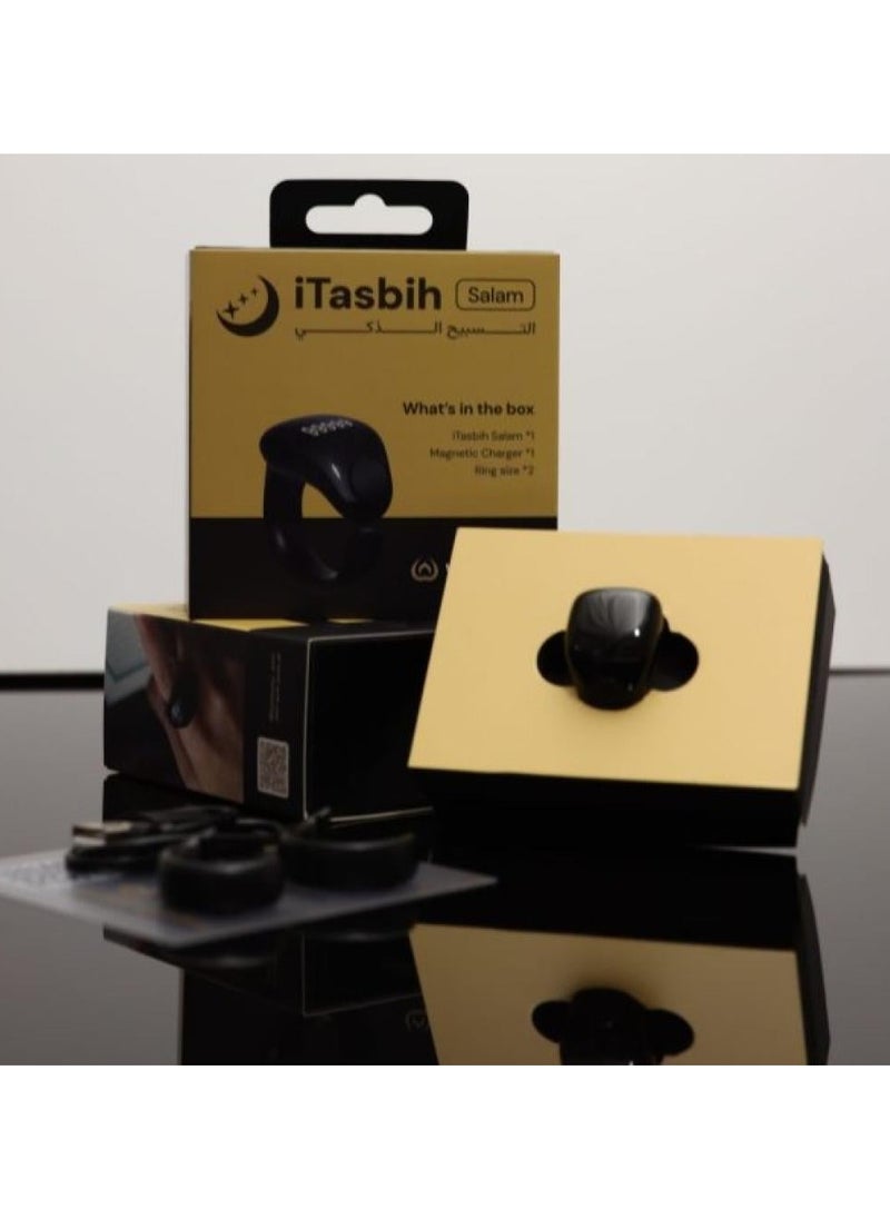 iTasbih Smart Islamic Tasbih Ring – Alerts for Dhikr and Prayer Times, Long Battery Life, Water and Dust Resistant – Size 18–20  - Image 2