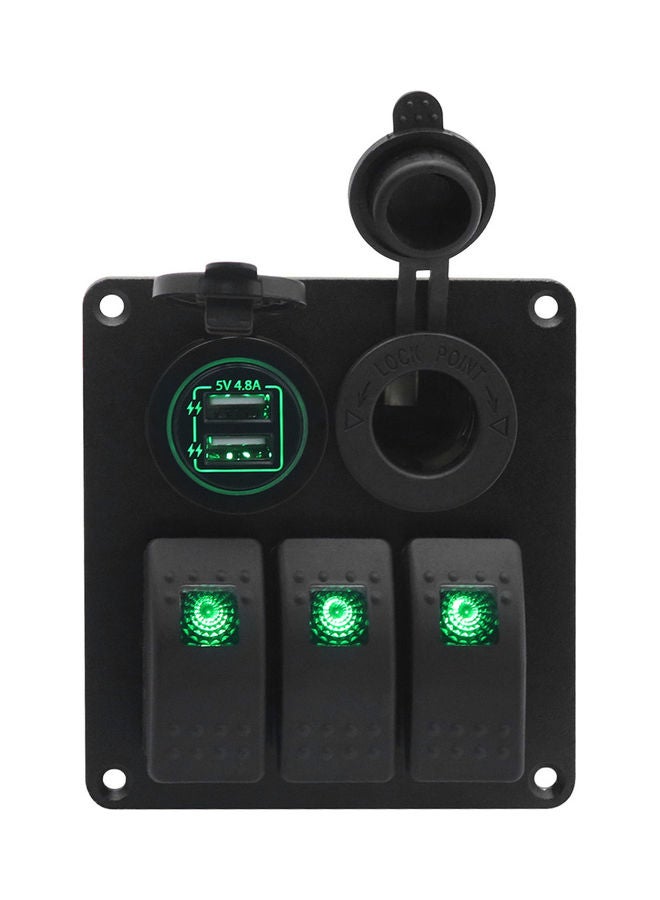 Loquat 3-Gang Waterproof Switch for Car SUV Marine RV Truck Camper Boat - Image 4