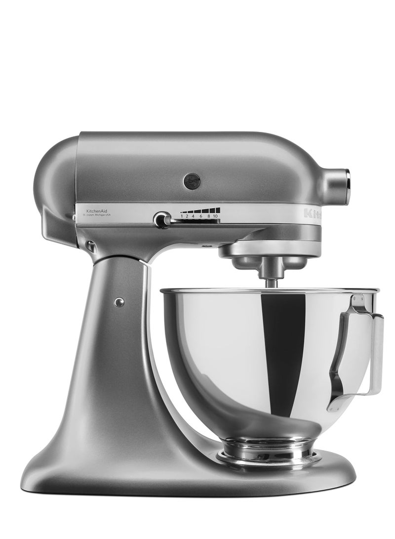KitchenAid UK Stand Mixer With Pouring Shield, 275 W, Slate 4.3L 275 W 5KSM95PSBCU Contour Silver - Image 3