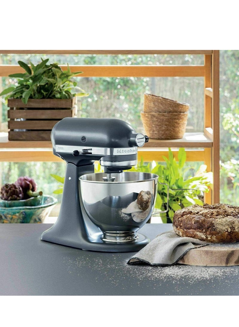 KitchenAid UK Stand Mixer With Pouring Shield, 275 W, Slate 4.3L 275 W 5KSM95PSBCU Contour Silver - Image 2