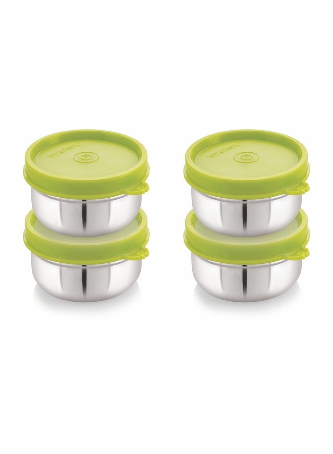 STEELLOCK Stainless Steel Airtight Container | Leak Proof Container/Storage/Lunch Box with Lid | BPA Free, Durable & Rust-Proof | SL-21-set of 4, 200ml each, Green - Image 1