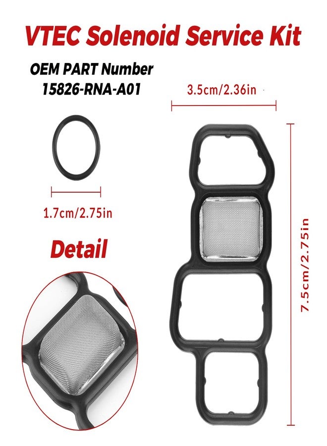 Cybal 15826-RNA-A01 91319-PAA-A01 917-174 Head Cylinder Solenoid Valve Gasket Fit 03-21 Acura ILX Honda Accord/Civic/CR-V/HR-V Porsche Cayenne 1.8L/2.0L/4.5L 15826RNAA01,91319PAAA01,917174,0115600,SVF102 - Image 5