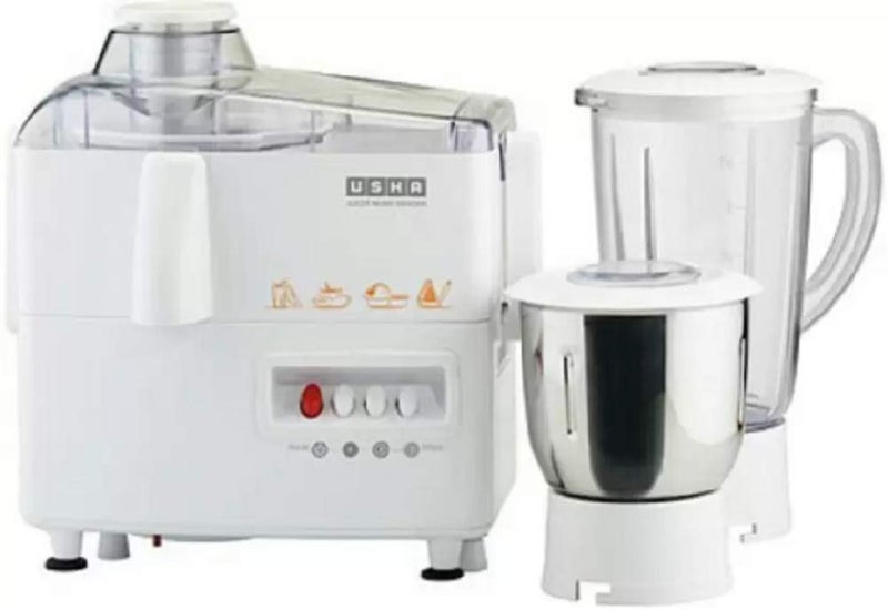 USHA Plastic JMG 3345 230 Watts Juicer Mixer Grinder (White, 2 Jars) - Image 4