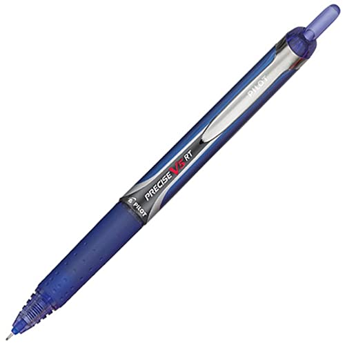 Pilot Precise V5 RT Refillable & Retractable Rollerball Pens, Extra Fine Point Pens 0.5 mm, Blue, Pack of 12 - Ideal for School, Journaling & Office Writing - Image 5