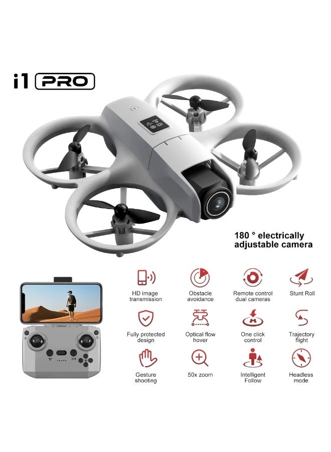 i1 PRO Drone with Dual 4K HD Camera, Obstacle Avoidance, Optical Flow – Aerial Photography Quadcopter with Cool LED Lights – Includes 2 Batteries - Image 5