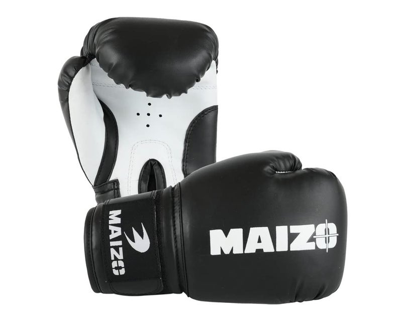 Maizo Striker Training Moulded Padding Gloves/Fighting & Kickboxing Gloves MMA/Full Wrap Around Wrist Strap Gloves for Boxing Workout,Matches & Practice for Men & Women (8oz, Black White) - Image 4