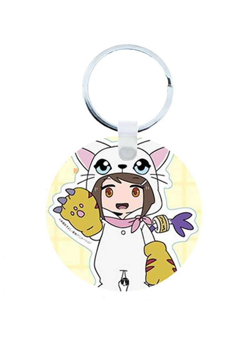 RKN Digimon Anime Wooden Keychain