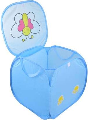 GREEN DAYS GREENDAYS Collapsible Laundry Basket Large Enough to Hold 50 L Clothes with Durable Handle Plastic Washable BlueButterfly Print  - Image 3