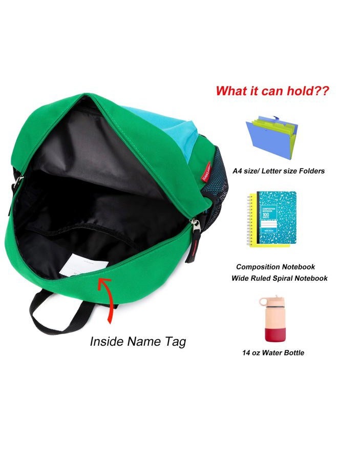HawLander Little Kids Backpack for Boys Toddler School Bag Fits 3 to 6 years old Green - Image 4